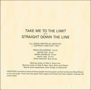 Amethyst (13) : Take Me To The Limit (7", Single)