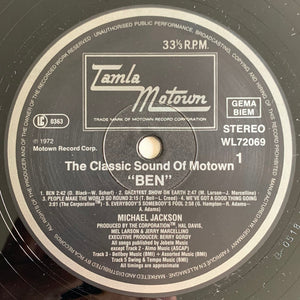 Michael Jackson : Ben (LP, Album, RE)