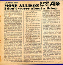 Load image into Gallery viewer, Mose Allison : I Don't Worry About A Thing (LP, Album, MGM)
