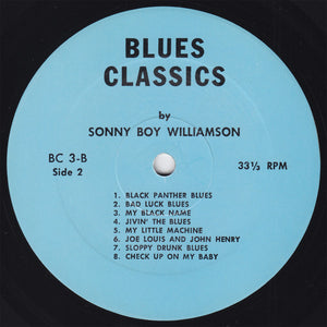 Sonny Boy Williamson : Blues Classics By Sonny Boy Williamson (LP, Comp, lig)