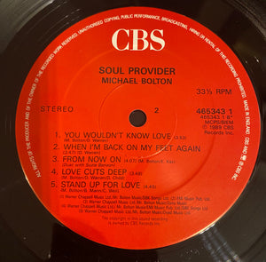 Michael Bolton : Soul Provider (LP, Album, CBS)