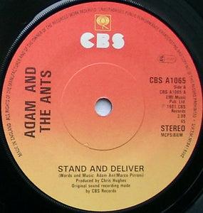 Adam And The Ants : Stand & Deliver! (7", Single, Pap)