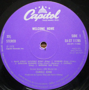 Carole King : Welcome Home (LP, Album, Pur)