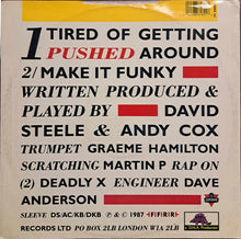 Load image into Gallery viewer, 2 Men A Drum Machine And A Trumpet : Tired Of Getting Pushed Around (12")

