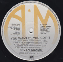 Load image into Gallery viewer, Bryan Adams : You Want It, You Got It (LP, Album)
