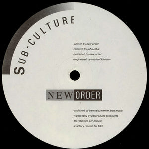 New Order : Sub-Culture (12", Single)