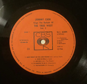 Johnny Cash : Johnny Cash Sings The Ballads Of The True West Vol. 2 (LP, Album)