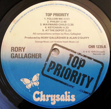 Load image into Gallery viewer, Rory Gallagher : Top Priority (LP, Album, Red)
