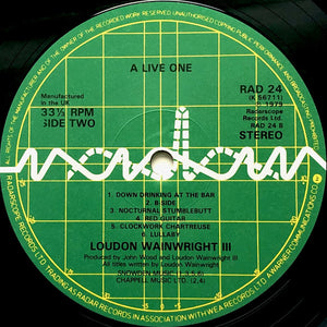 Loudon Wainwright III : A Live One (LP, Album)
