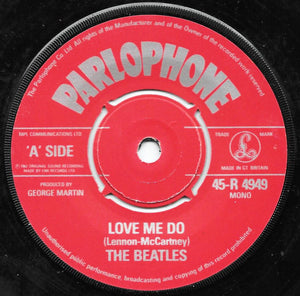 The Beatles : Love Me Do (7", Single, Mono, RE, Pus)