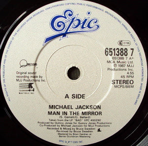 Michael Jackson : Man In The Mirror (7", Single)