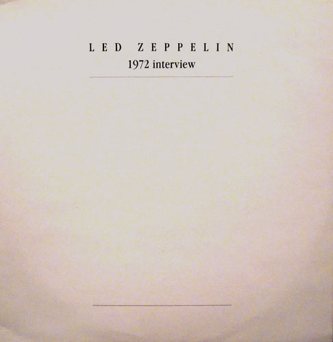 Led Zeppelin : 1972 Interview (LP, Pic, Unofficial)