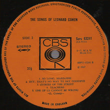 Load image into Gallery viewer, Leonard Cohen : Songs Of Leonard Cohen (LP, Album, RE, RP)

