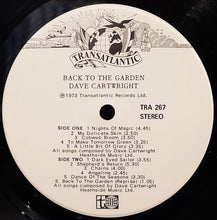 Load image into Gallery viewer, Dave Cartwright : Back To The Garden (LP, Album)
