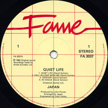 Load image into Gallery viewer, Japan : Quiet Life (LP, Album, RE, Red)
