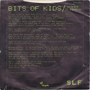 Stiff Little Fingers : Bits Of Kids (7", Single)