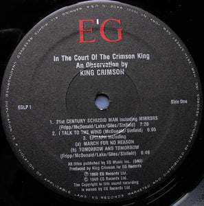 King Crimson : In The Court Of The Crimson King (LP, Album, RE, RM,  tr)