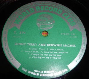 Sonny Terry And Brownie McGhee* : Sonny Terry And Brownie McGhee (LP, Album, Mono, Club)