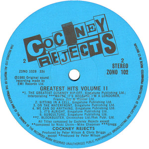 Cockney Rejects : Greatest Hits Vol. II (LP, Album, Blu)