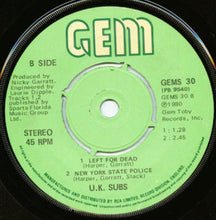 Load image into Gallery viewer, UK Subs : Teenage (7&quot;, Single)
