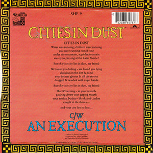 Siouxsie And The Banshees* : Cities In Dust (7", Single, Sil)