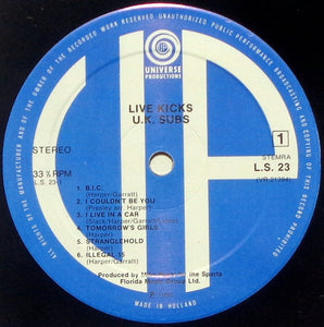 U.K. Subs* : Live Kicks (12", MiniAlbum)