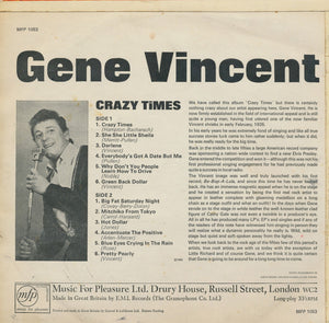 Gene Vincent : Crazy Times (LP, Album, RE)