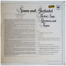 Load image into Gallery viewer, Simon And Garfunkel* : Parsley, Sage, Rosemary And Thyme (LP, Album, RP)
