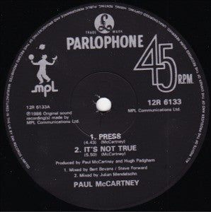 Paul McCartney : Press (12", Single)