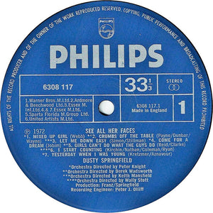 Dusty Springfield : See All Her Faces (LP, Album, Blu)