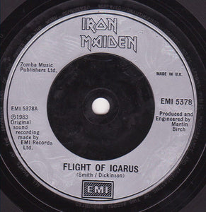 Iron Maiden : Flight Of Icarus (7", Single, Sil)