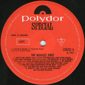 The Beatles With Tony Sheridan : The Beatles' First With Tony Sheridan & Guests (LP, Comp)