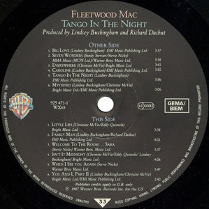 Fleetwood Mac : Tango In The Night (LP, Album, DMM)