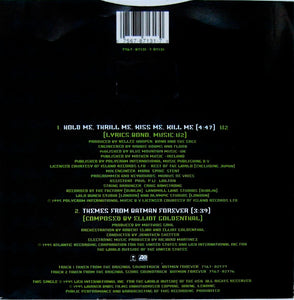 U2 : Hold Me, Thrill Me, Kiss Me, Kill Me (Original Music From The Motion Picture Batman Forever) (7", Single, Ltd, Red)