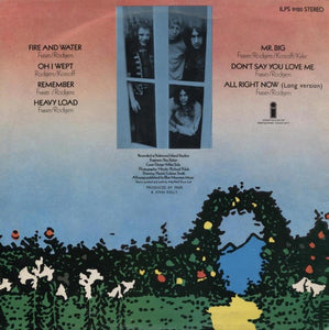 Free : Fire And Water (LP, Album, Pin)