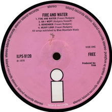 Load image into Gallery viewer, Free : Fire And Water (LP, Album, Pin)
