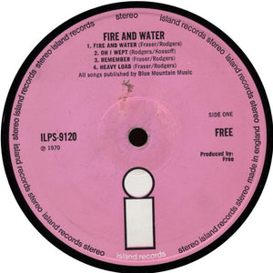 Free : Fire And Water (LP, Album, Pin)