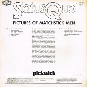 Status Quo : Pictures Of Matchstick Men (LP, Comp, RE)