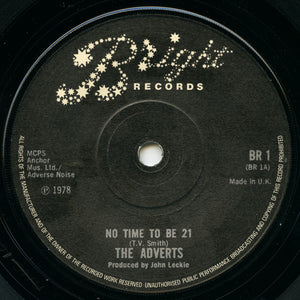 The Adverts : No Time To Be 21 (7", Single, Whi)