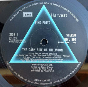 Pink Floyd : The Dark Side Of The Moon (LP, Album, RP, 4th)
