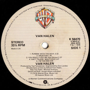 Van Halen : Van Halen (LP, Album, RP, Buf)