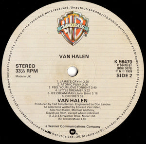 Van Halen : Van Halen (LP, Album, RP, Buf)