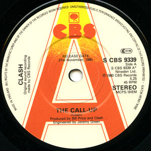 The Clash : The Call Up (7", Single, Promo)