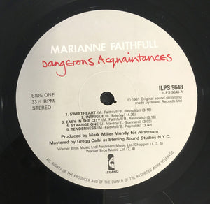 Marianne Faithfull : Dangerous Acquaintances (LP, Album)