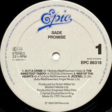 Load image into Gallery viewer, Sade : Promise (LP, Album, Whi)
