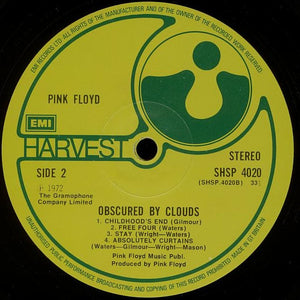 Pink Floyd : Obscured By Clouds (LP, Album, RP)