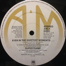 Load image into Gallery viewer, Supertramp : Even In The Quietest Moments... (LP, Album)
