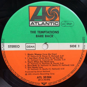 The Temptations : Bare Back (LP, Album)