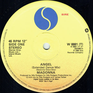 Madonna : Angel (Extended Dance Mix) (12", Single)