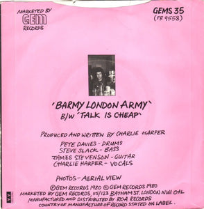 Charlie Harper : Barmy London Army (7", Single, Gre)